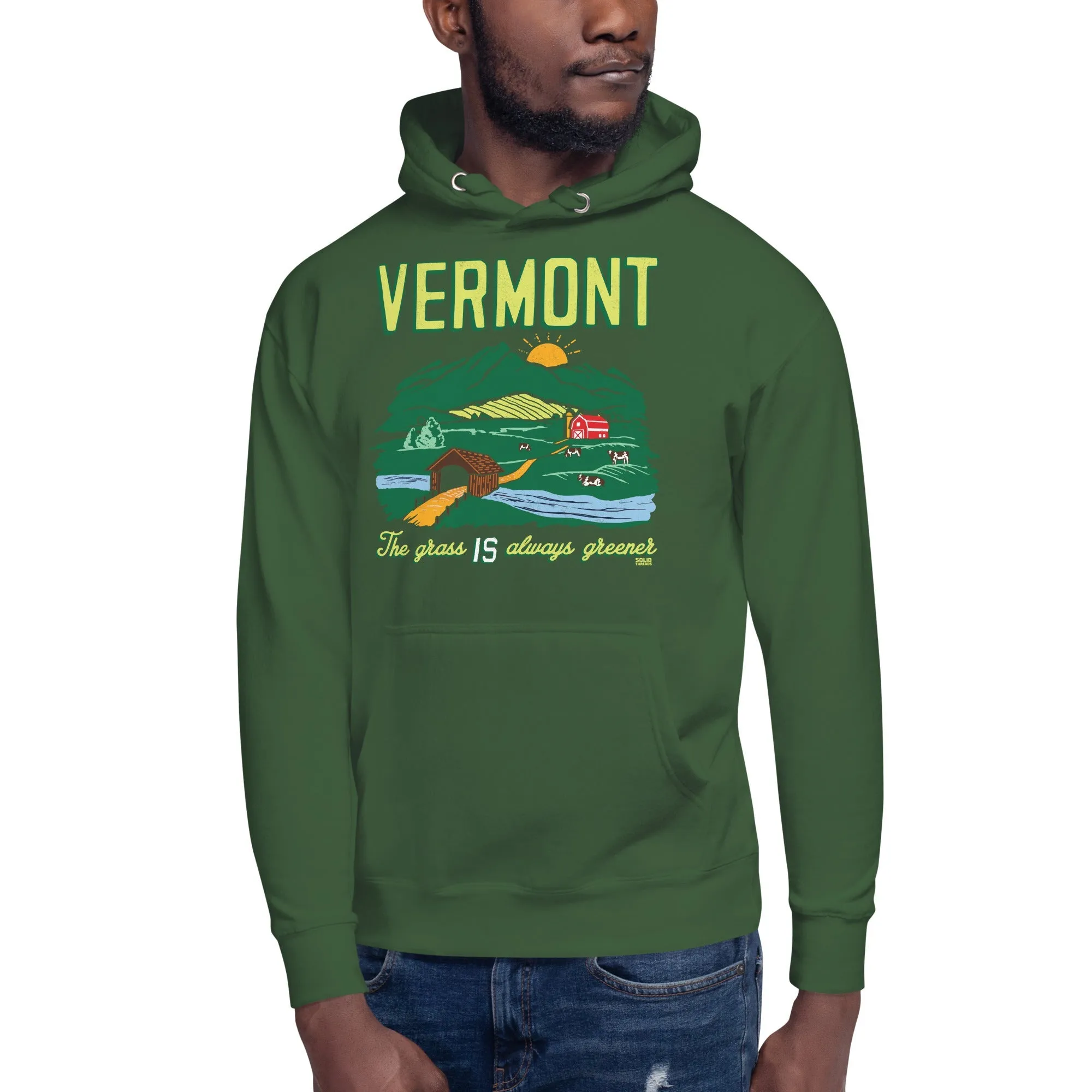 Vermont The Grass IS Always Greener Classic Fleece Pullover Hoodie